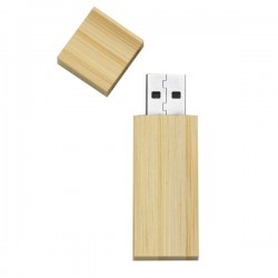 Pen-drive 4GB de bambu com tampa de imã - Ref. 011